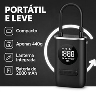 Calibrador Compressor Digital Portátil 150 PSI: Bomba de Ar USB com Lanterna LED para Carros, Motos e Bikes - imagem 5
