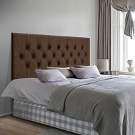 Cabeceira Capitonê para Cama Box Casal Queen 1,60m - Suede Marrom com Design Moderno - imagem 3