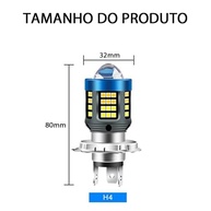 Lâmpada LED H4 Moto 2 Cores: Branco 6000K e Amarelo para Máxima Visibilidade - imagem 4