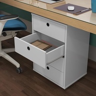 Gaveteiro de Mesa de Cabeceira Classic 4 Gavetas Branco | Organize com Estilo Seu Quarto, Escritório ou Home Office - imagem 4