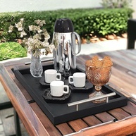 Bandeja de Café com Alças em Aço Inox - Design Moderno para Ambientes Elegantes - imagem 3