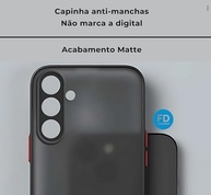 Capa Premium Anti Impacto Fosca Preta Translúcida com Proteção de Câmera para Samsung Galaxy A16 - imagem 4