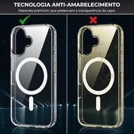 Capa MagSafe Transparente para iPhone 16: Slim, Anti-Amarelamento e Proteção de Câmera - imagem 5