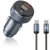 Carregador Veicular Turbo 60W com Cabo Premium: Carregamento Ultrarrápido USB-C e USB 3.0 - imagem 2