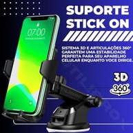 Suporte de Celular para Carro Anti Queda: Fixação Segura no Painel e Vidro para GPS e Waze - imagem 3