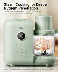 Bear OneSteamer - Vaporizador e Processador de Alimentos para Bebês com Cestas Duplas 525g - imagem 5