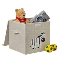 Caixa Organizadora Infantil com Tampa em Linho - Design Animal Box da Oky's (Zebra) - imagem 4