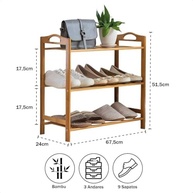 Sapateira de Porta em Bambu com 3 Prateleiras - Organize Seus Calçados com Estilo e Sustentabilidade - imagem 4