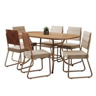 Conjunto de Sala de Jantar com Mesa e 6 Cadeiras Fênix Rosê – Estilo Moderno e Conforto - imagem 4