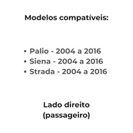 Quebra-Sol Cinza Direito Fiat Palio/Siena/Strada (2004-2016) com Espelho - Peça Nova e de Alto Acabamento - imagem 4
