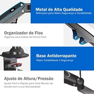 Suporte para Monitor Ajustável com Pistão a Gás - 17" a 35", VESA, Até 9kg - imagem 4