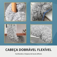 Espanador Extensível 2,80m com Microfibra Premium e Cabeça 360° - Limpeza Fácil de Tetos, Ventiladores e Locais Altos - imagem 5