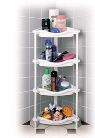 Porta-Shampoo de Canto com 4 Prateleiras - Organize Banheiro e Cozinha com Estilo - imagem 4