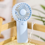 Mini Ventilador Portátil Silencioso com Cordão - Design Compacto e Caixa Presente Azul - imagem 3