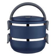 Marmita Dupla Lunch Box Azul Euro Home - Compartimentos com Vedação e Alça - imagem 4