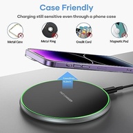 Carregador Sem Fio 15W Rápido: Compatível iPhone 16 a 8 e Samsung S23 a S10 - imagem 5