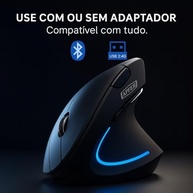 Mouse Vertical Ergonômico Sem Fio Recarregável: Conforto, RGB e Precisão para Seu Setup - imagem 4