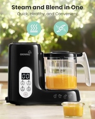 Grownsy Máquina de Alimentos para Bebês com Cesta a Vapor - Cozinha, Moa e Esteriliza em 1 Passo - imagem 3