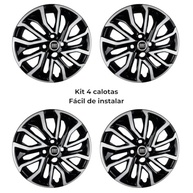 Jogo 4 Calotas Esportivas Aro 15 Fiat Argo Cronos 2022 - Design Moderno - imagem 3