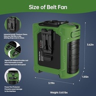 Ventilador de Cintura Portátil 2025 | 6 Velocidades, 10000mAh, 35H de Uso, Luz LED, SOS, para Trabalho e Aventuras - imagem 1