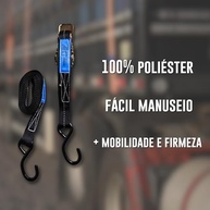 Kit 2 Cintas de Amarração com Catraca 800kg 3M - Segurança e Firmeza para Sua Carga! - imagem 4