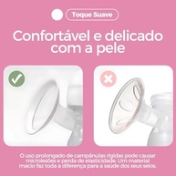 Bomba de Tirar Leite Elétrica Portátil com Tela LED | 2 Modos, 9 Níveis de Sucção, Silenciosa e com Protetor de Silicone - imagem 5