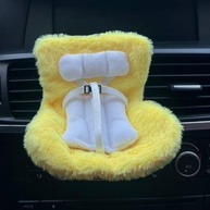 Almofada de Assento Labubu Carro: Conforto e Estilo para Fãs (Amarelo) - imagem 1