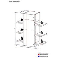 Gabinete Armário de Banheiro para Pia de Coluna Multimóveis Mp5026 Branco – Organize com Estilo e Funcionalidade - imagem 4