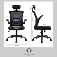 Cadeira de Escritório Ergonômica com Encosto Mesh, Altura Regulável e Rodinhas Silenciosas - Ideal para Home Office - imagem 3