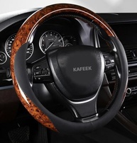 KAFEEK Capa de Volante Universal Microfibra Grão de Madeira - Conforto e Estilo Antiderrapante - imagem 2