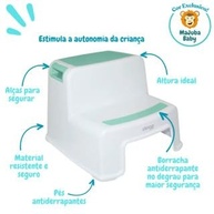 Degrau Banquinho Escadinha Infantil Antiderrapante Clingo 2 Degraus - Estímulo à Autonomia e Segurança no Banho - imagem 4