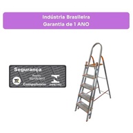Escada de Alumínio Ágata 5 Degraus Duplos - Segurança e Estabilidade para Tarefas Residenciais - imagem 4