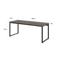 Mesa Kuadra Diretor 180x70cm - Design Industrial Moderno com Estrutura Preta - imagem 4