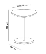 Mesa de Apoio Triangular em MDF com Base Dourada - Design Sofisticado para Ambientes Modernos - imagem 3