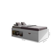 Cama Solteiro Laura com Sapateira e Nicho – Design Moderno e Funcionalidade Completa - imagem 3