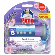 Pato Desodorizador Sanitário Gel Adesivo Lavanda - 6 Discos com Aplicador - imagem 1