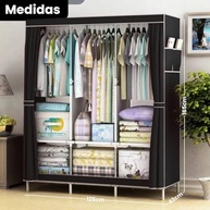 Guarda-Roupa Dobrável 3 Portas com Zíper - Organizador de Roupas Impermeável e Compacto - imagem 4