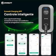 Evowatt Master: Carregador Inteligente para Carros Elétricos Domésticos - 7.4kW, APP WiFi/Bluetooth - imagem 4