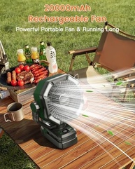 Ventilador de Acampamento ColdSky com Bateria 20.000mAh, Motor Duplo, Controle Remoto e Luz LED - imagem 5
