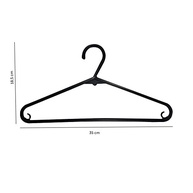 Kit com 20 Cabides Fun Preto - Organize com Estilo e Sustentabilidade - imagem 3