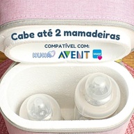 Bolsa Térmica Porta Mamadeira Pililica Baby - Rosa | Mantém Frio e Quente até 3h - imagem 4