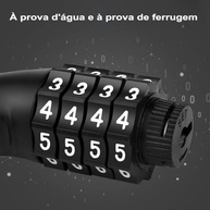 Cadeado Reforçado Aço 18mm: Segurança Máxima para Sua Moto, Bike e Mais (Preto) - imagem 5