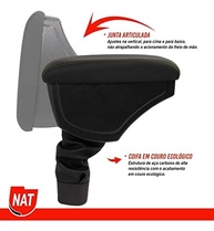 Apoio de Braço Couro Sintético Bege para Chevrolet Onix e Prisma (2012-2019) - imagem 4