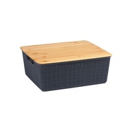 Caixa Organizadora com Tampa de Bambu 12L - OIKOS | Design Natural e Moderno - imagem 1
