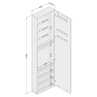 Penteadeira Dubai com Espelho Suspenso e Porta-Jóias – Design Moderno em Branco - imagem 3