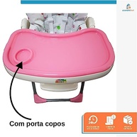 Cadeira Alta de Refeição Baby Style Rosa - Conforto e Segurança para Alimentação do Bebê - imagem 4
