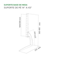 Suporte para TV e Monitor de Mesa 14" a 43" - Organize sua Área com Estilo e Segurança - imagem 5