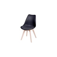 Cadeira Eames Eiffel Botone Preta com Base em Madeira - Design Moderno e Conforto - imagem 4