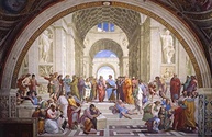 A Escola de Atenas de Rafael - Tela Canvas 75x115 - Obra de Arte para Decoração Elegante - imagem 2