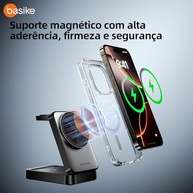 Carregador Sem Fio Magnético 3 em 1 Basike: Potência e Praticidade para seu iPhone, Apple Watch e AirPods - imagem 4